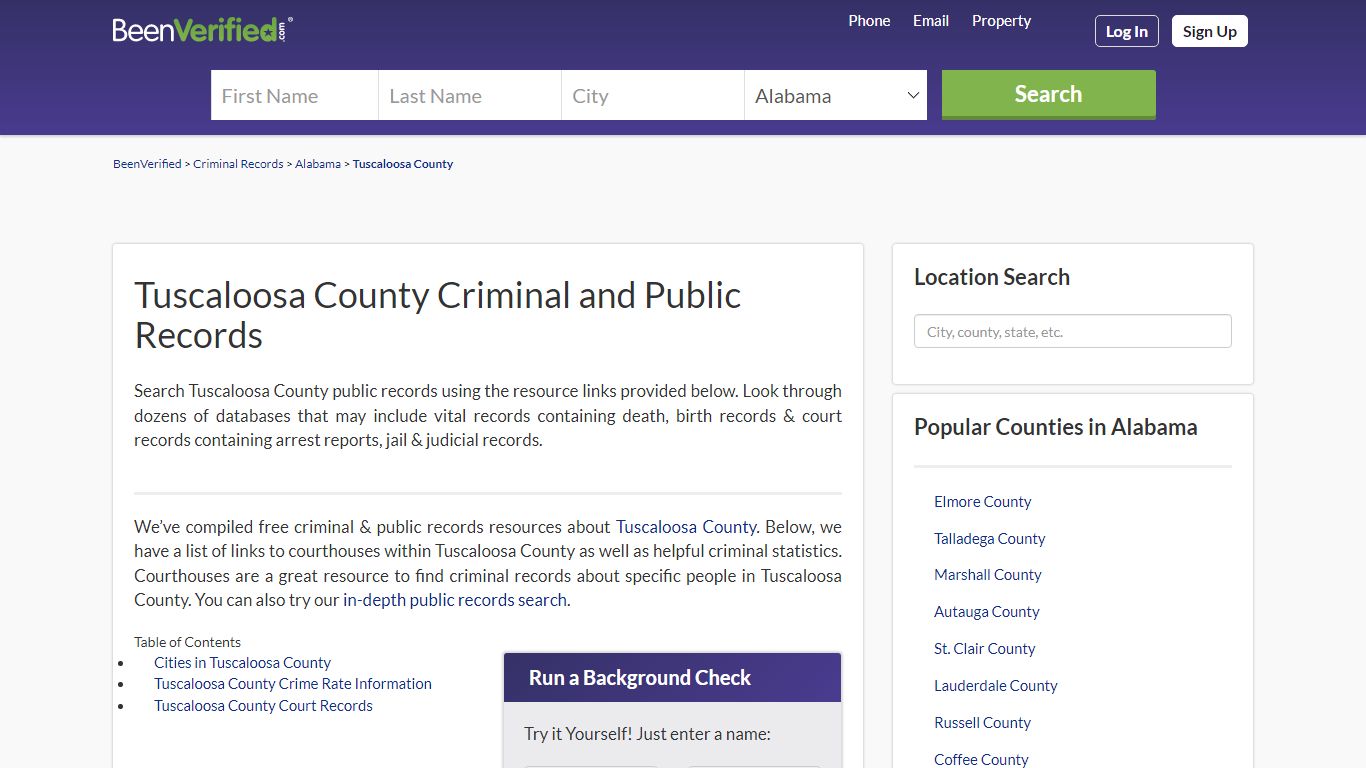Tuscaloosa County Arrest Records in AL - Court & Criminal Records ...