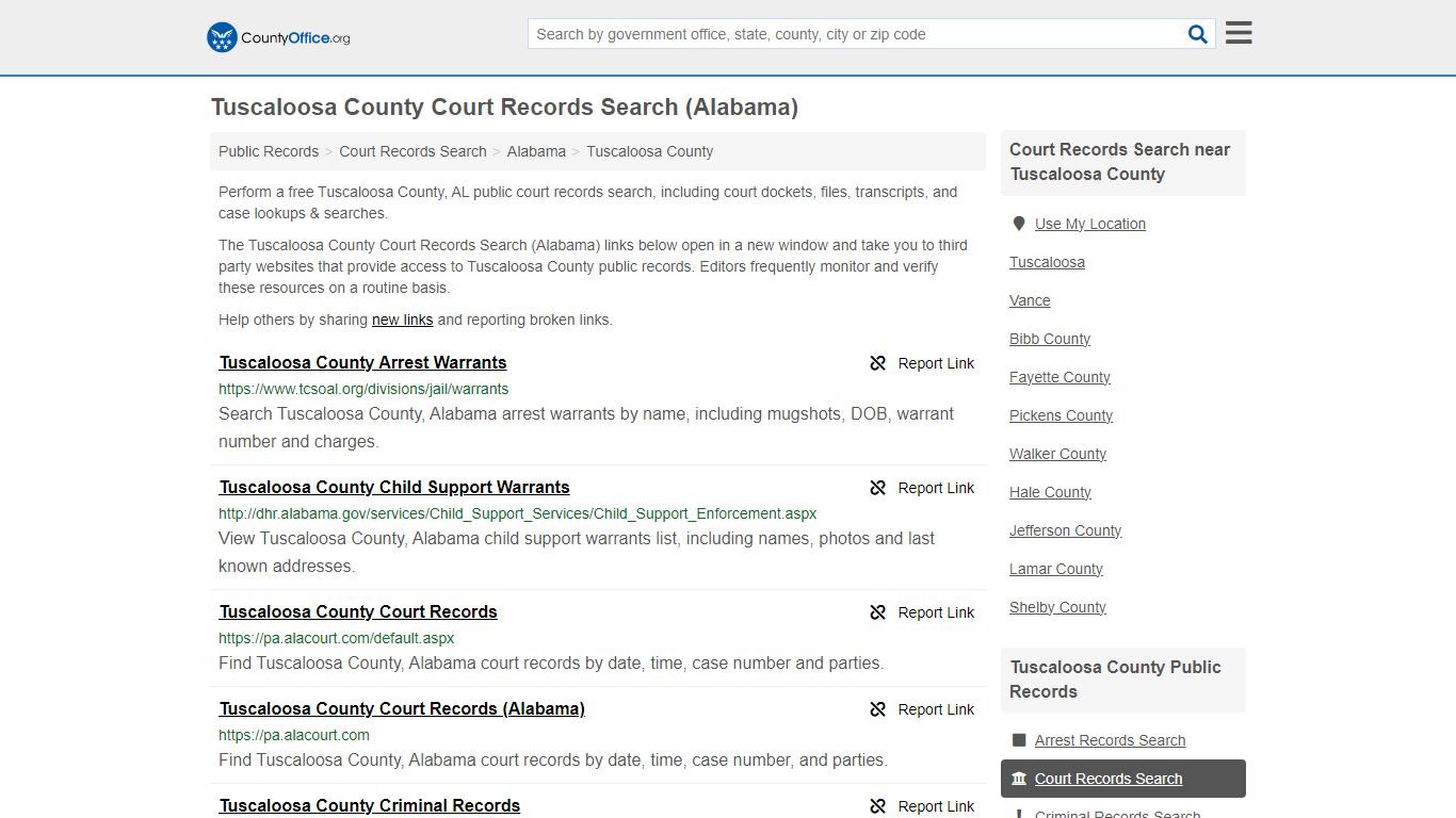 Court Records Search - Tuscaloosa County, AL (Adoptions, Criminal ...
