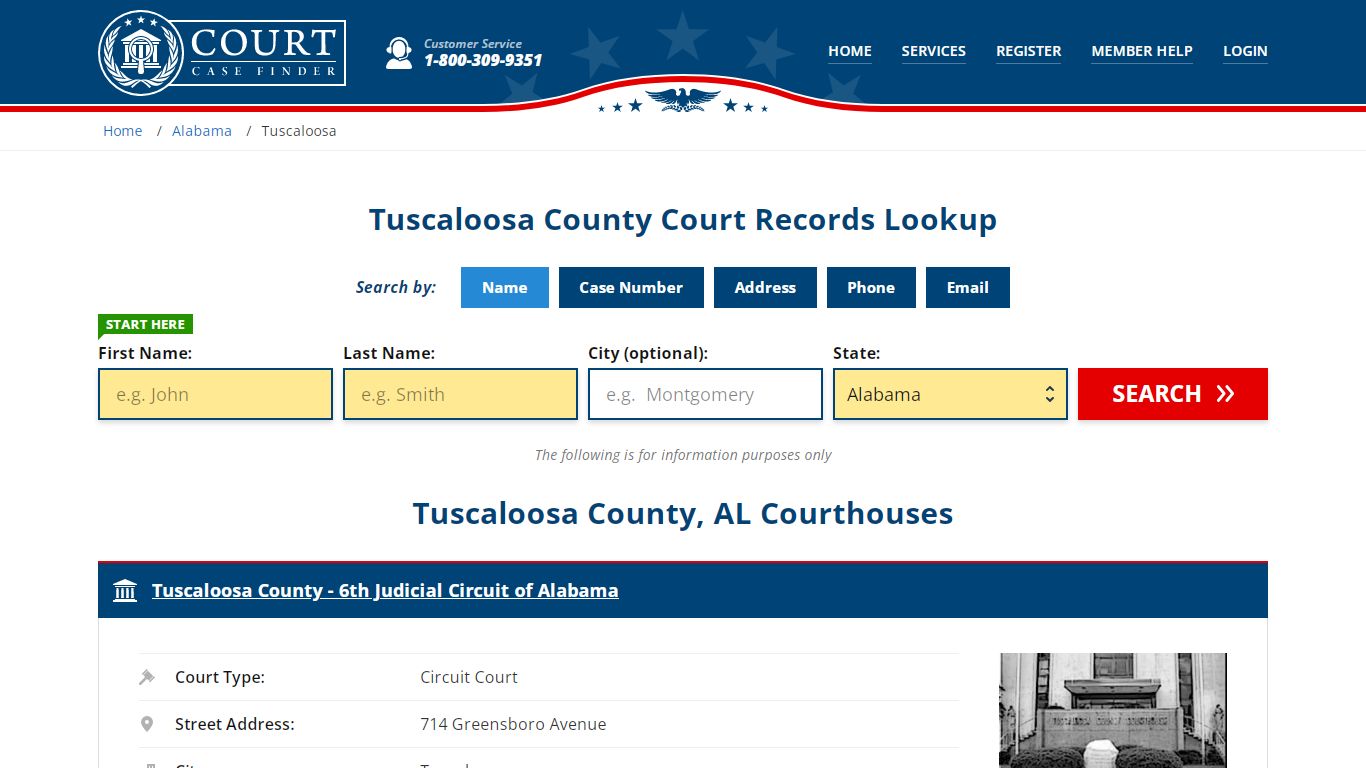 Tuscaloosa County Court Records | AL Case Lookup